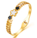 FLOWERS GOLD-PLATED STAINLESS STEEL BRACELET