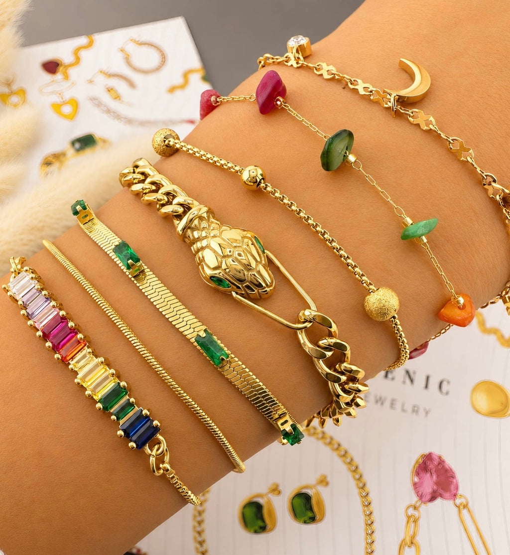 GOLD-PLATED STAINLESS STEEL BRACELET