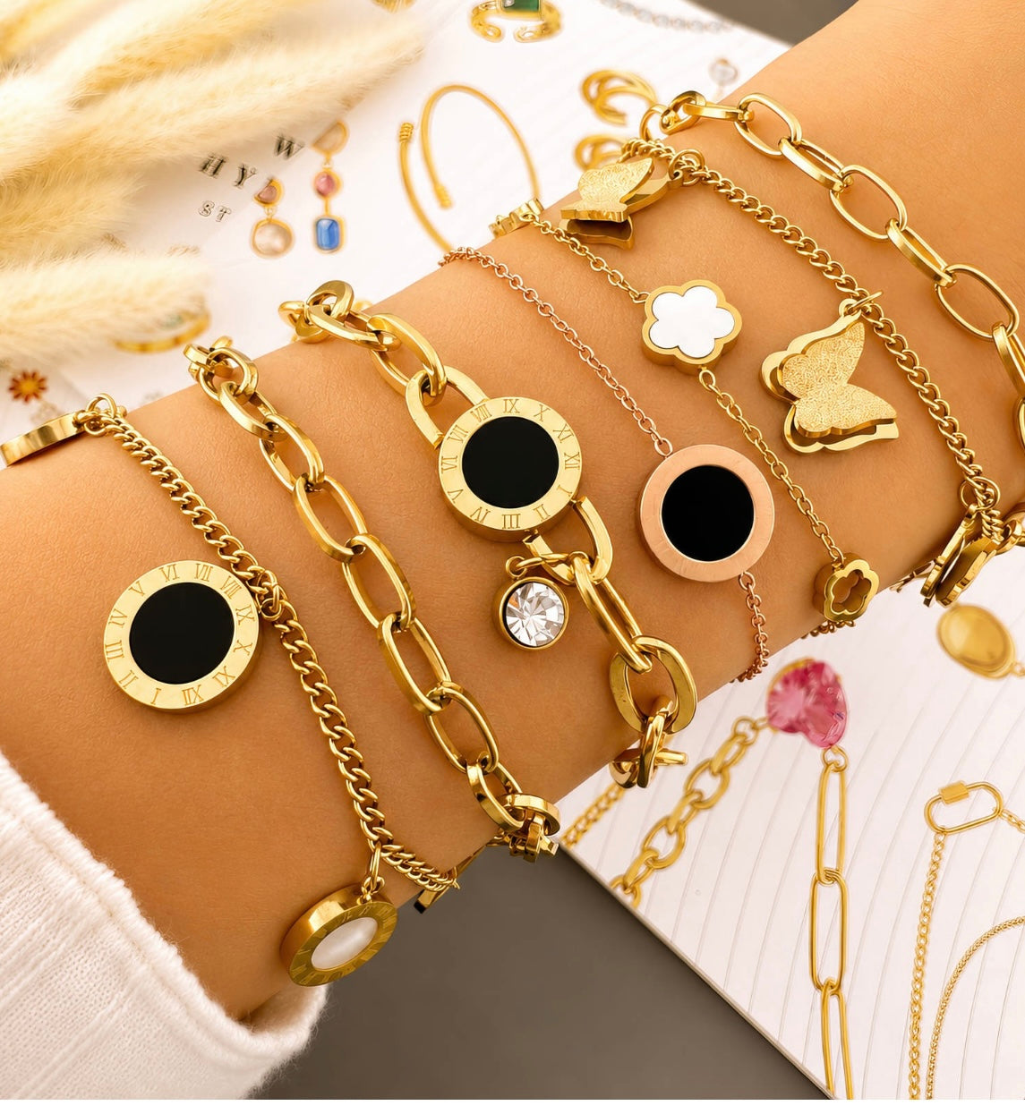 18k GOLD-PLATED STAINLESS STEEL BRACELET