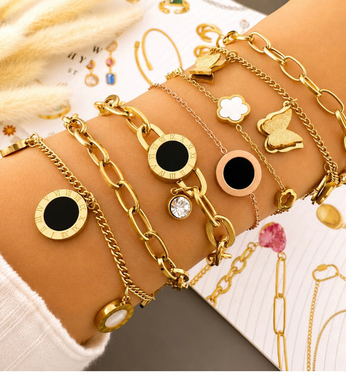 18k GOLD-PLATED STAINLESS STEEL BRACELET