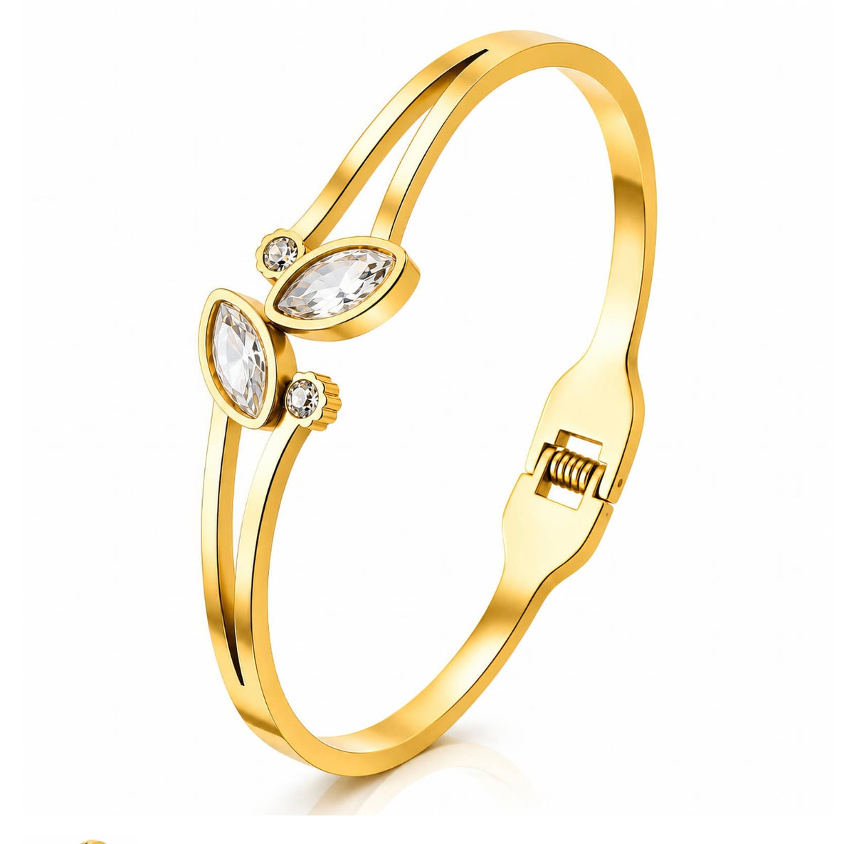 LEAFS 18k GOLD-PLATED STAINLESS STEEL BRACELET