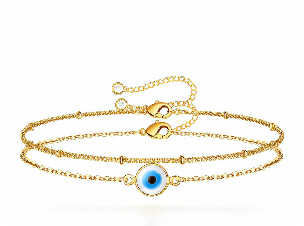 EVIL EYE GOLD-PLATED STAINLESS STEEL BRACELET