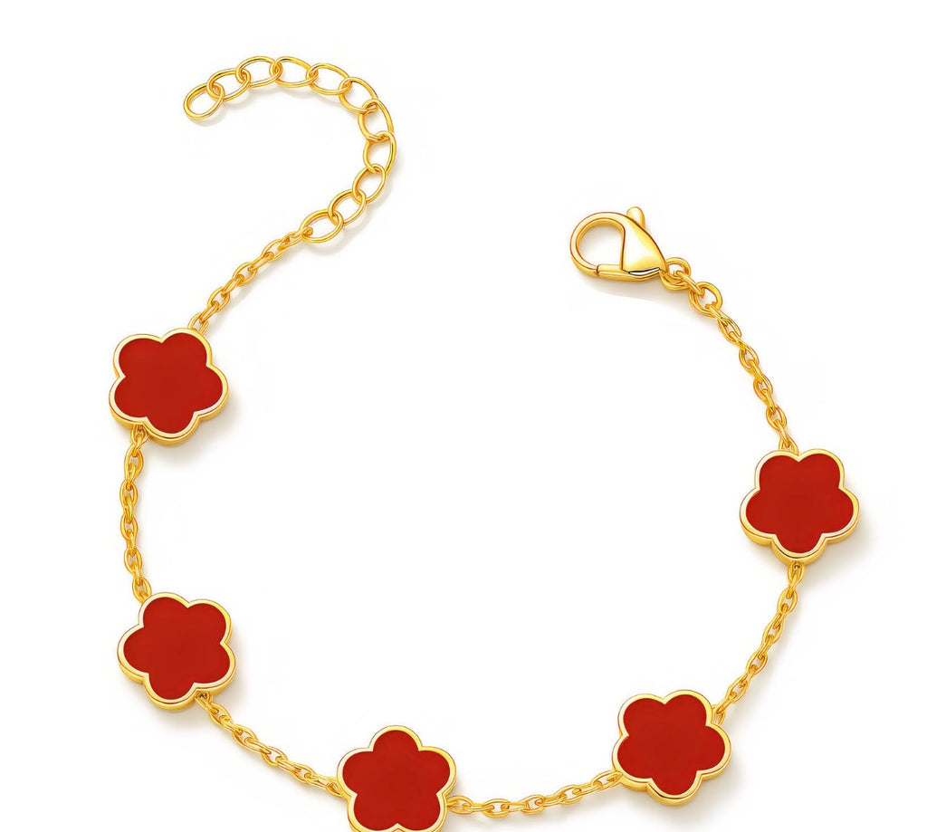FLOWER MEADOW GOLD-PLATED STEEL BRACELET