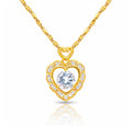 HEART GOLD-PLATED STAINLESS STEEL NECKLACE
