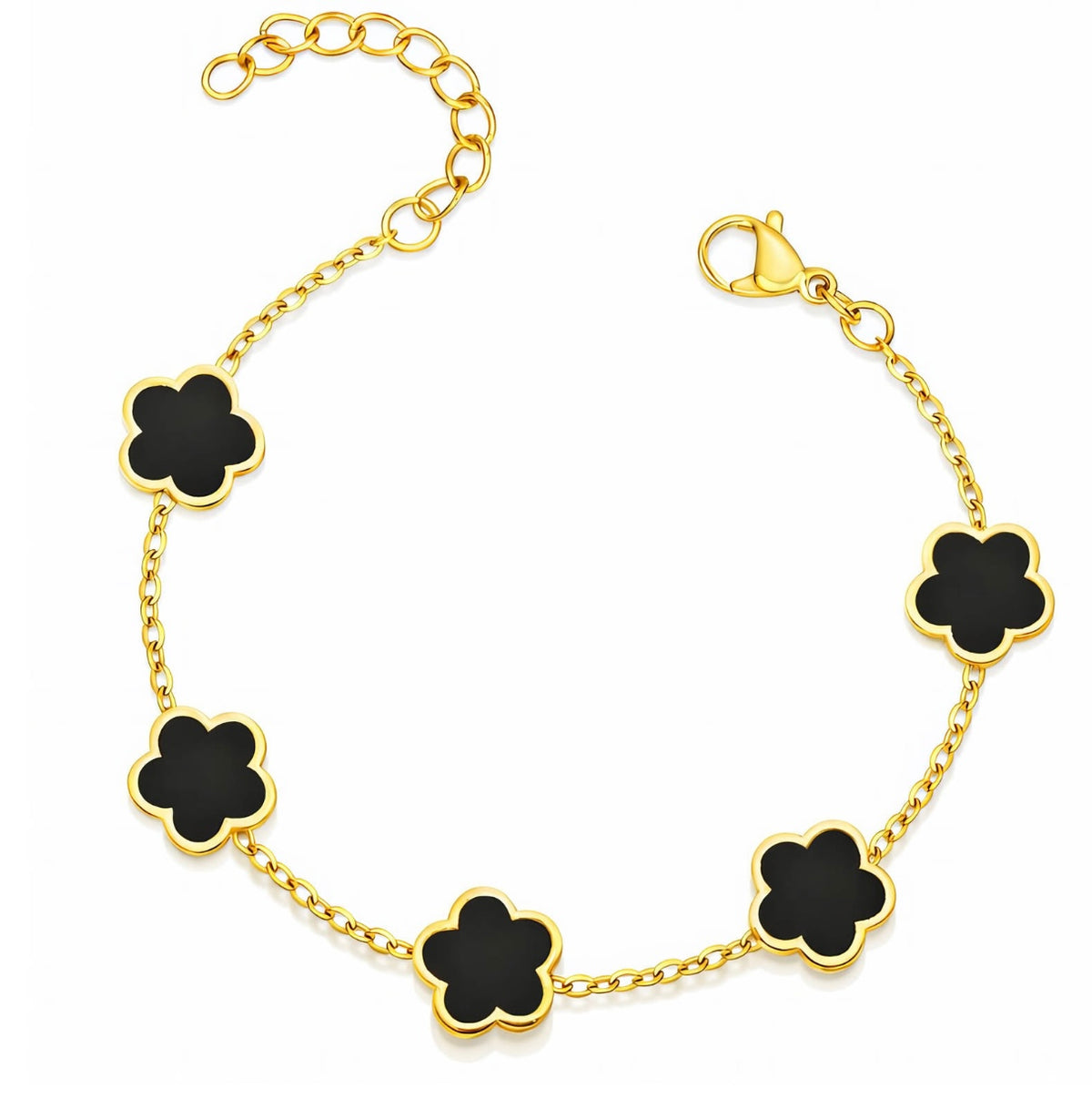 FLOWER MEADOW 18k GOLD-PLATED STEEL BRACELET