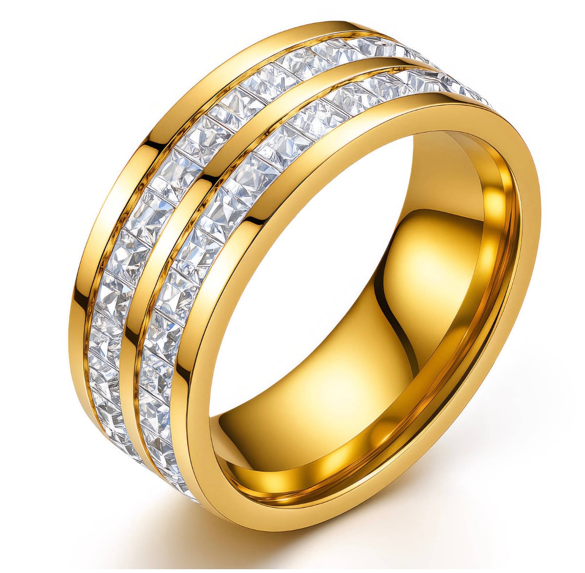 GOLD-PLATED STAINLESS STEEL RING
