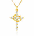 CROSS 18k GOLD-PLATED BRASS NECKLACE - CRYSTALLIC