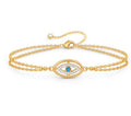 EVIL EYE GOLD-PLATED STEEL BRACELET