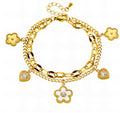 FLOWER MEADOW GOLD -PLATED STEEL BRACELET