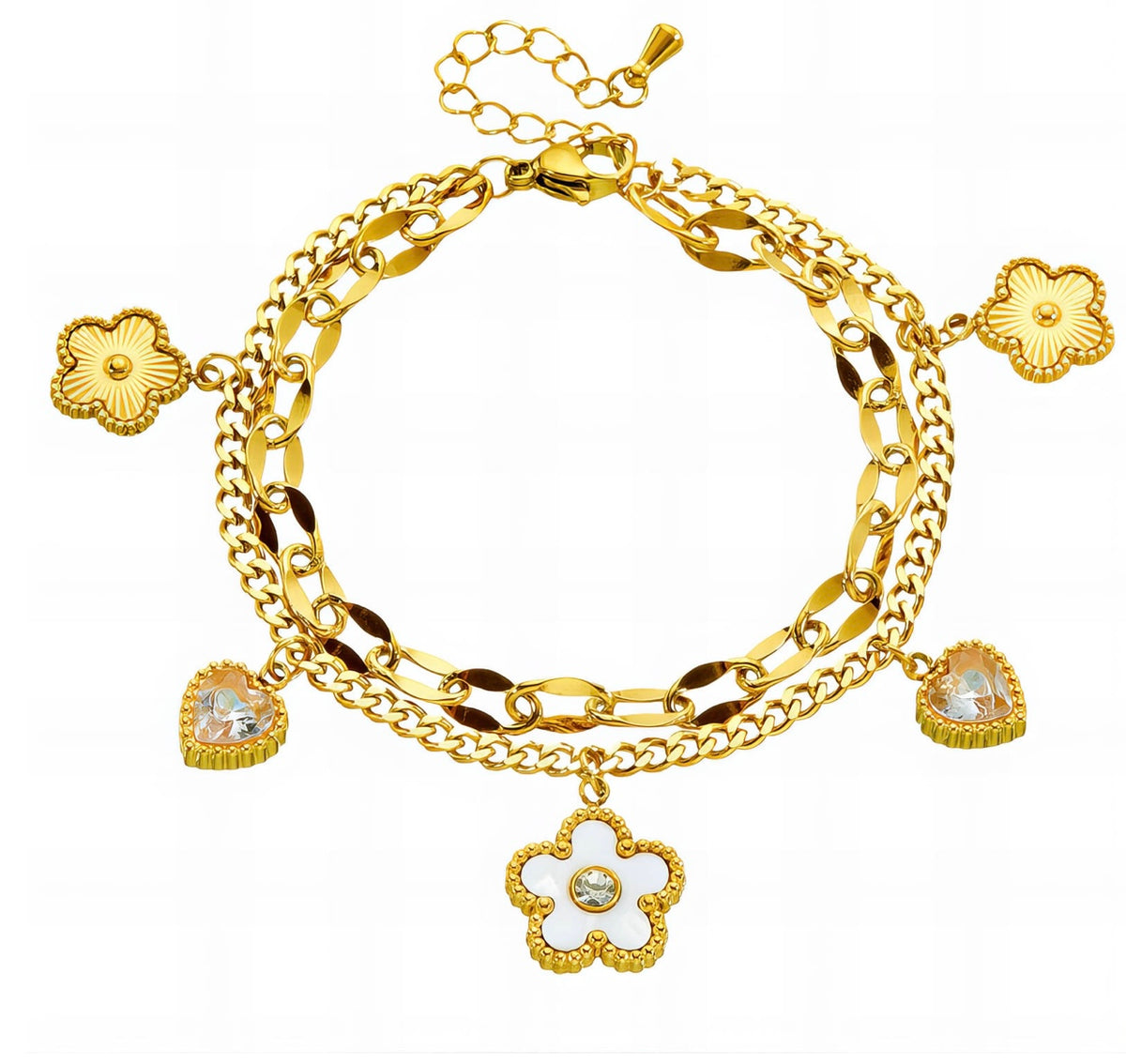 FLOWER MEADOW GOLD -PLATED STEEL BRACELET