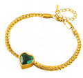 HEART  GOLD-PLATED STAINLESS STEEL BRACELET